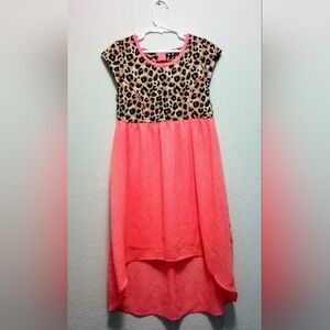 Summer dress by Faded Glory Sz M(7-8) color: Peach w/ Cheetah print